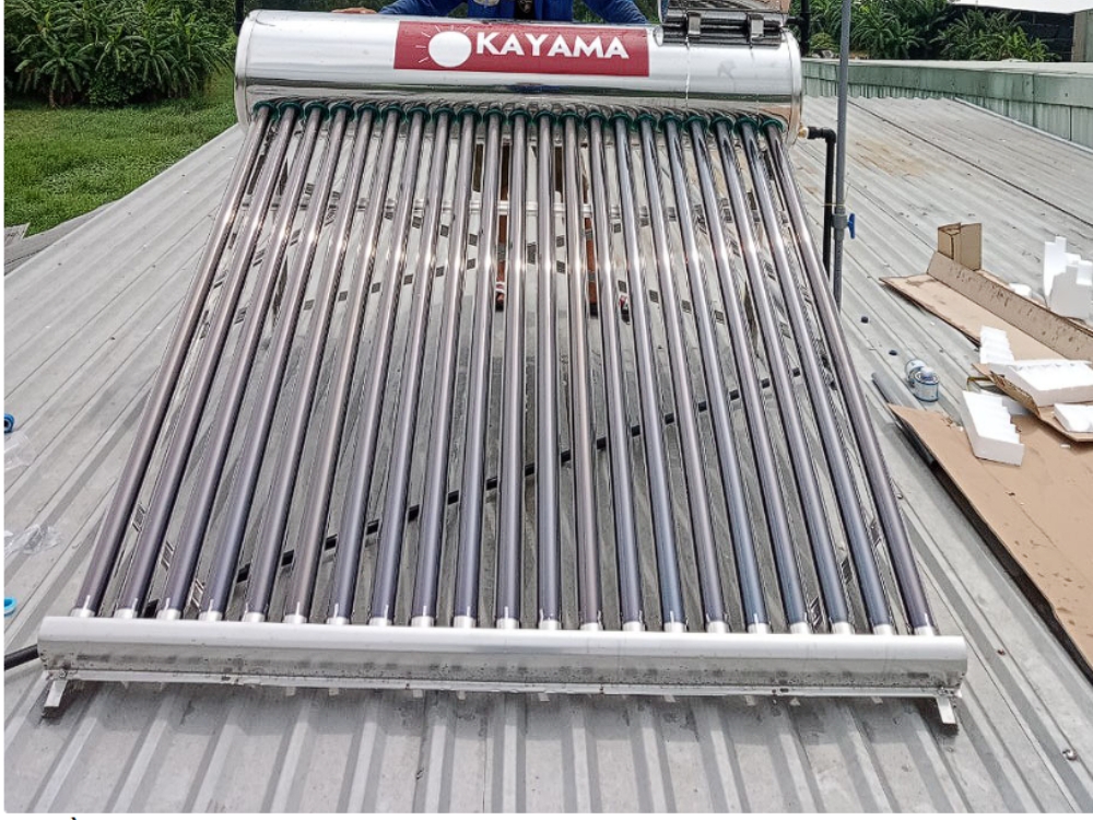 Máy nước nóng bằng năng lương mặt trời - Xây dựng 159